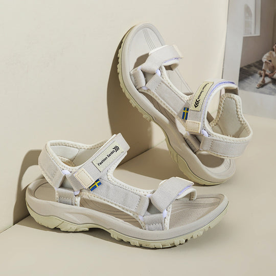 Damen Sportliche Outdoor-Sandalen mit verstellbarem Riemensystem und rutschfester Sohle EB