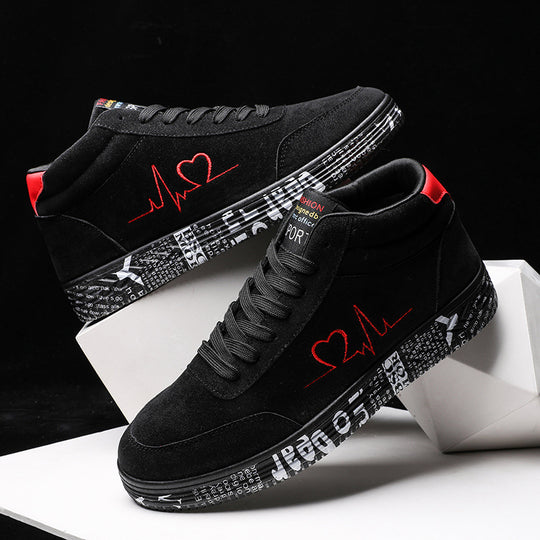 Damen Modische High-Top Sneakers mit einzigartigem Design und rutschfester Sohle EB