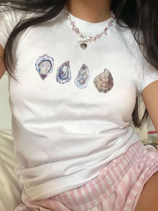 Damen Crop-T-Shirt mit auffälligem Statement-Print EB 1777452337