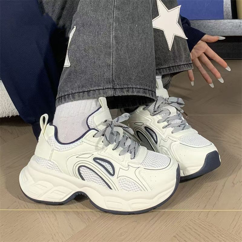 Damen Platform-Sneaker mit atmungsaktivem Mesh und skulptierter Komfortsohle EB
