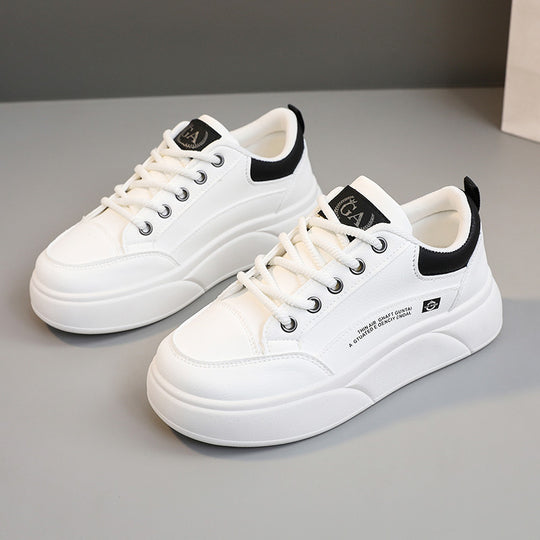 Damen modische Plateau-Sneaker mit rutschfester Sohle und dämpfendem Fußbett EB