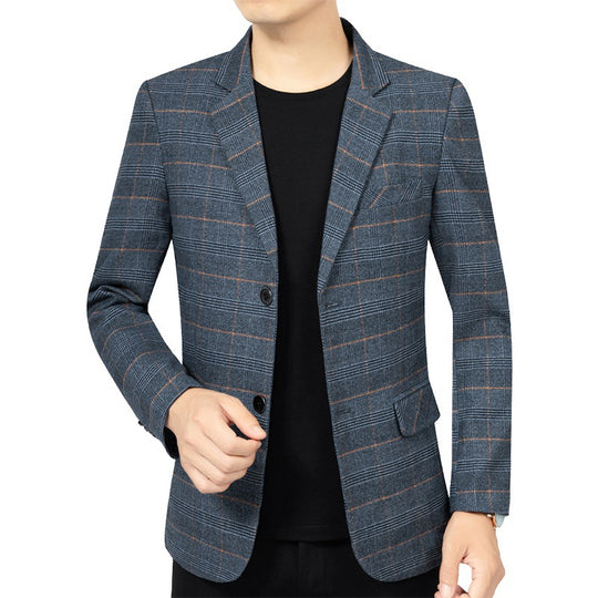 Herren Kariertes Slim-Fit Sakko EB