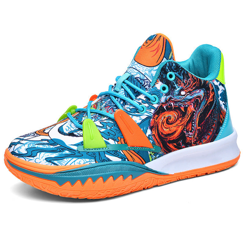 Damen Sportliche Basketball-Sneaker mit innovativem Print EB