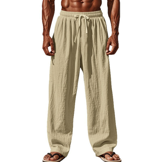 Herren lässige Strandhose mit elastischem Bund und seitlichen Eingrifftaschen EB
