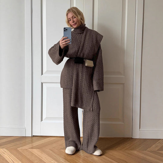 Damen Hochwertiges, gestricktes Lounge-Ensemble EB