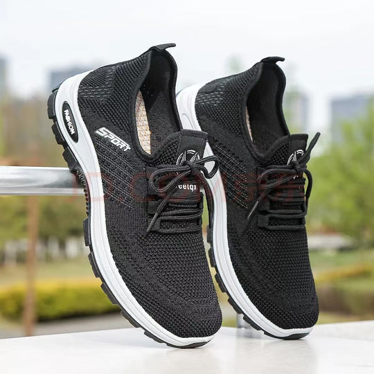 Damen Sportliche Sneakers mit elastischem Obermaterial und rutschfester Sohle EB