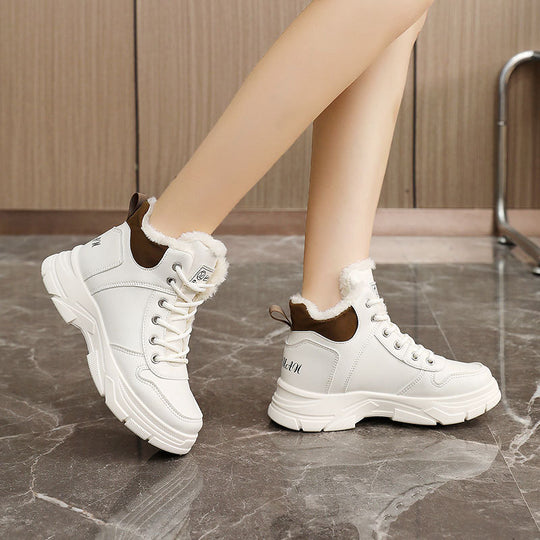 Damen Winterliche High-Top Sneakers mit kuscheligem Futter EB