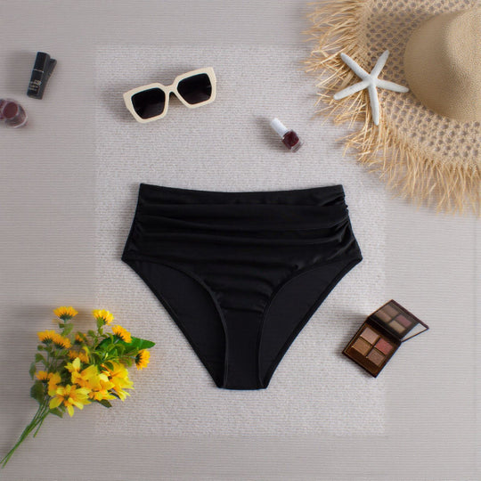 Damen Hochtaillierte Bikinihose EB