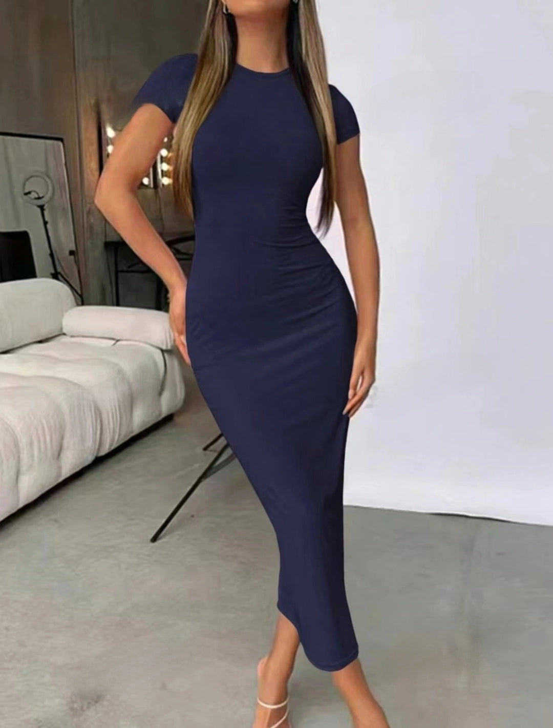 Damen Figurbetontes Midikleid EB