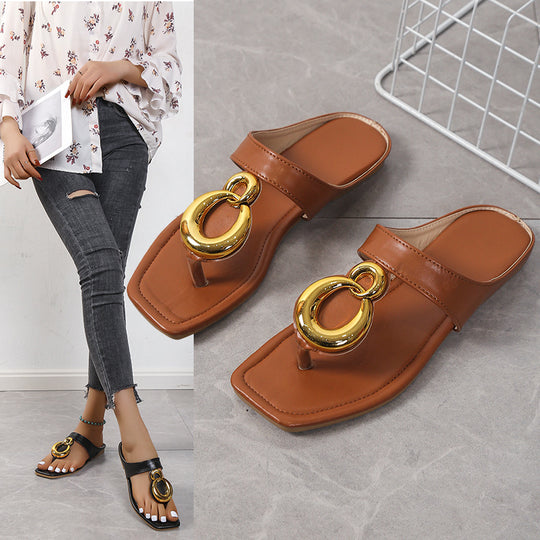 Damen modische Sandalen mit eleganter Schnalle und anatomischem Fußbett EB