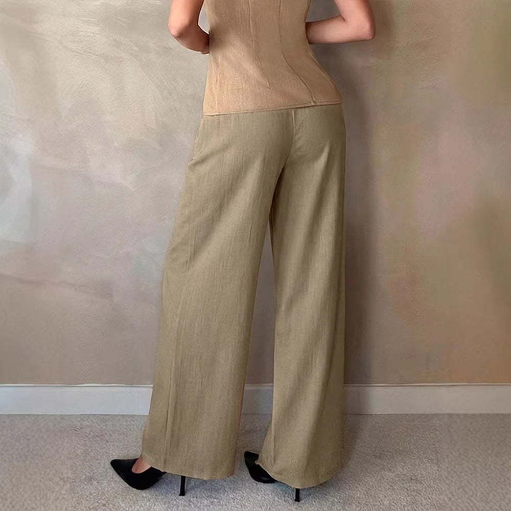 Damen Elegante Palazzo-Hose mit hohem Bund und schickem Schnitt EB