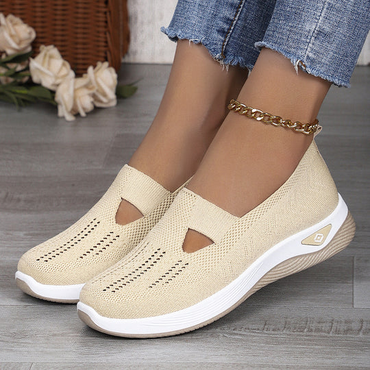 Damen Atmungsaktive Slip-On Freizeitschuhe mit offenem Schnitt EB
