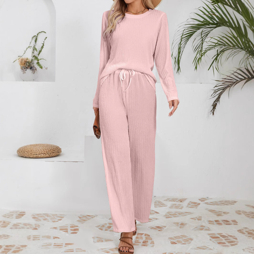 Damen Elegantes und bequemes Set aus gefeuchtetem Material EB