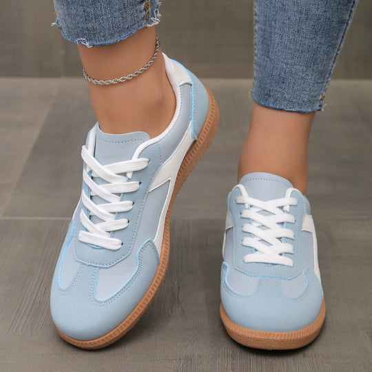 Damen sportliche Sneakers im Retro-Stil mit atmungsaktiver Oberflächenstruktur und rutschfester Sohle EB