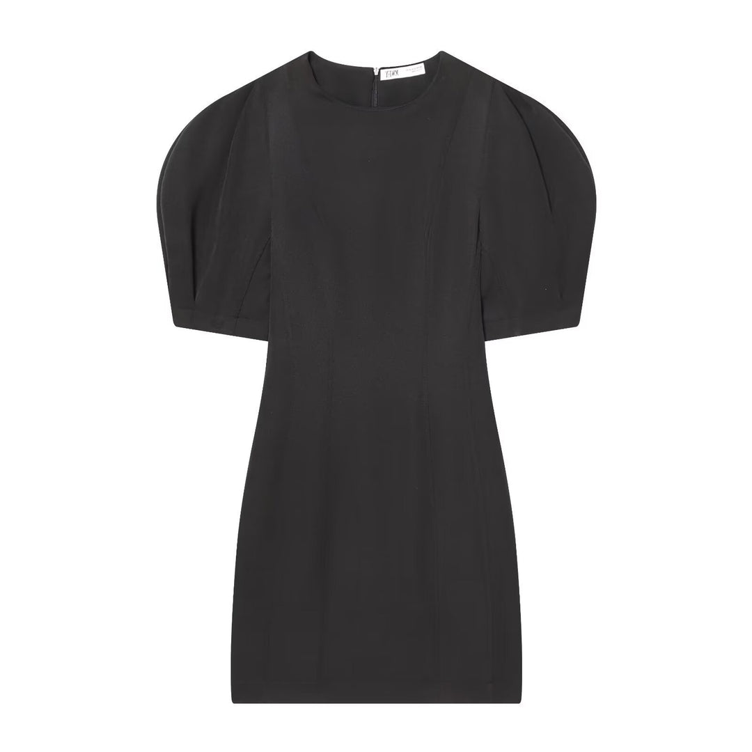 Damen elegantes Kleid mit Schulterpolstern und zeitlosem Design EB