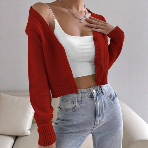 Damen Kurzstrickjacke mit feinem Rippstrickdesign EB