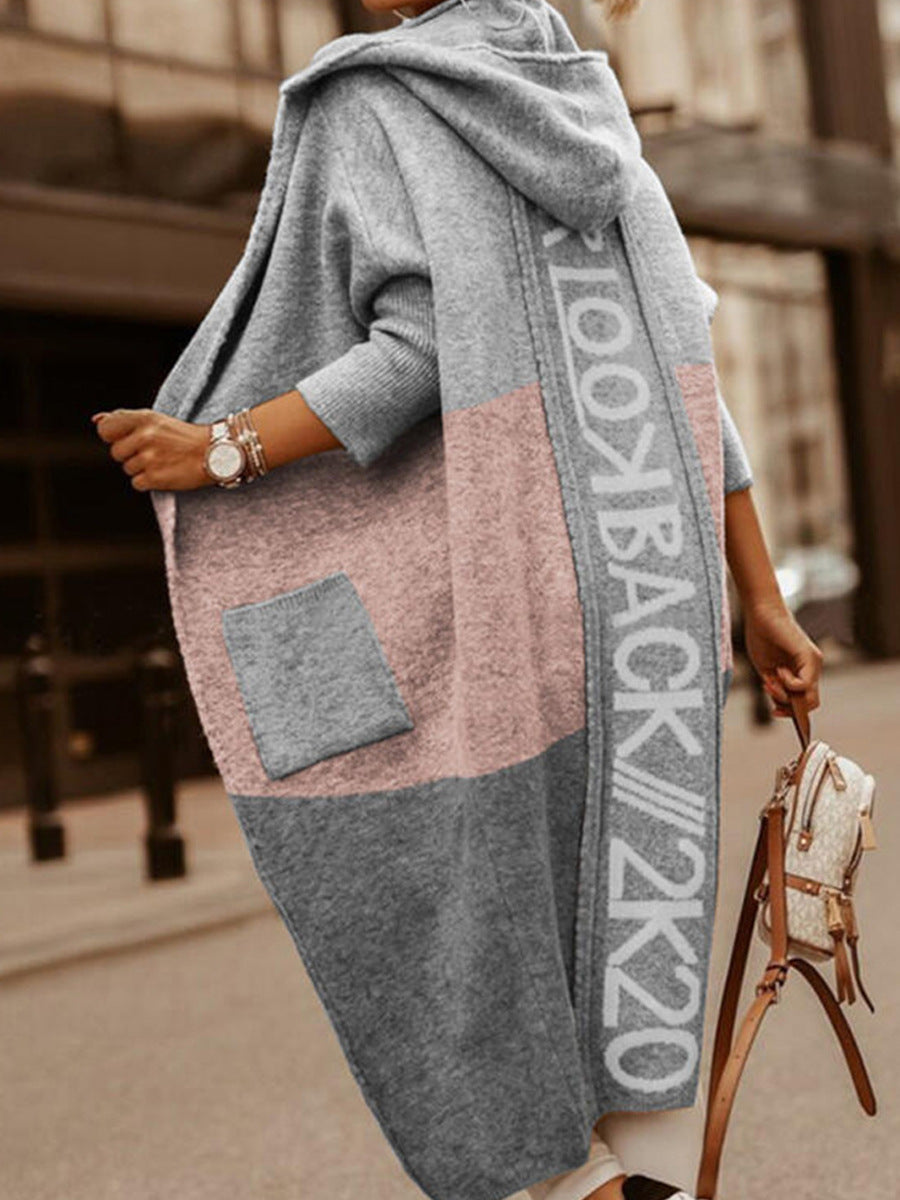 Damen lässiger Kapuzencardigan EB