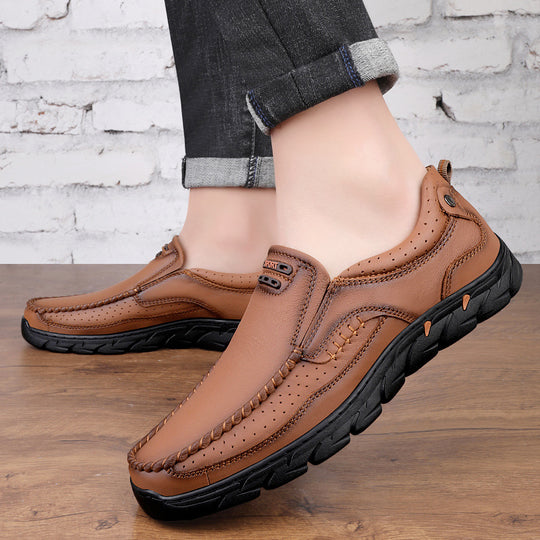 Damen Elegante und bequeme Leder Slipper EB