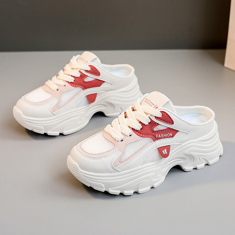 Damen modische Chunky Sneaker mit atmungsaktiver Mesh-Oberfläche und stabiler Dämpfung EB