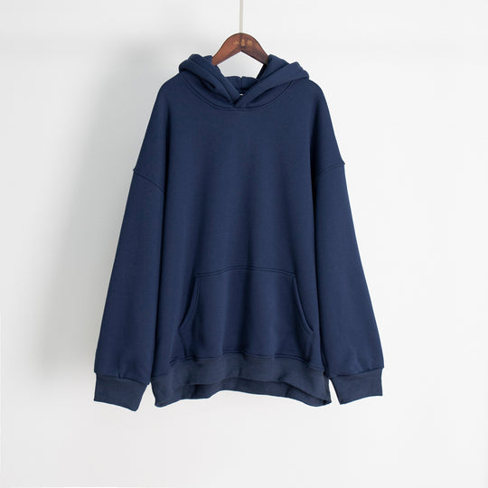 Damen Bequemer oversized Kapuzenpullover mit Kängurutasche EB