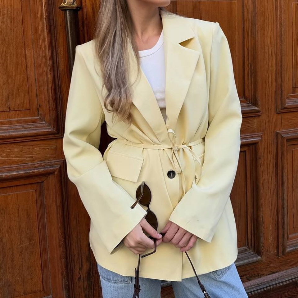 Damen modischer Blazer mit Gürtel EB