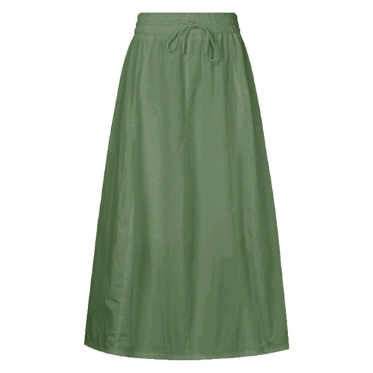 Damen maxilanger Rock mit elastischem Taillenbund und leichtem Material EB