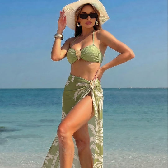 Damen Strand-Outfit mit dekorativer Bindung EB