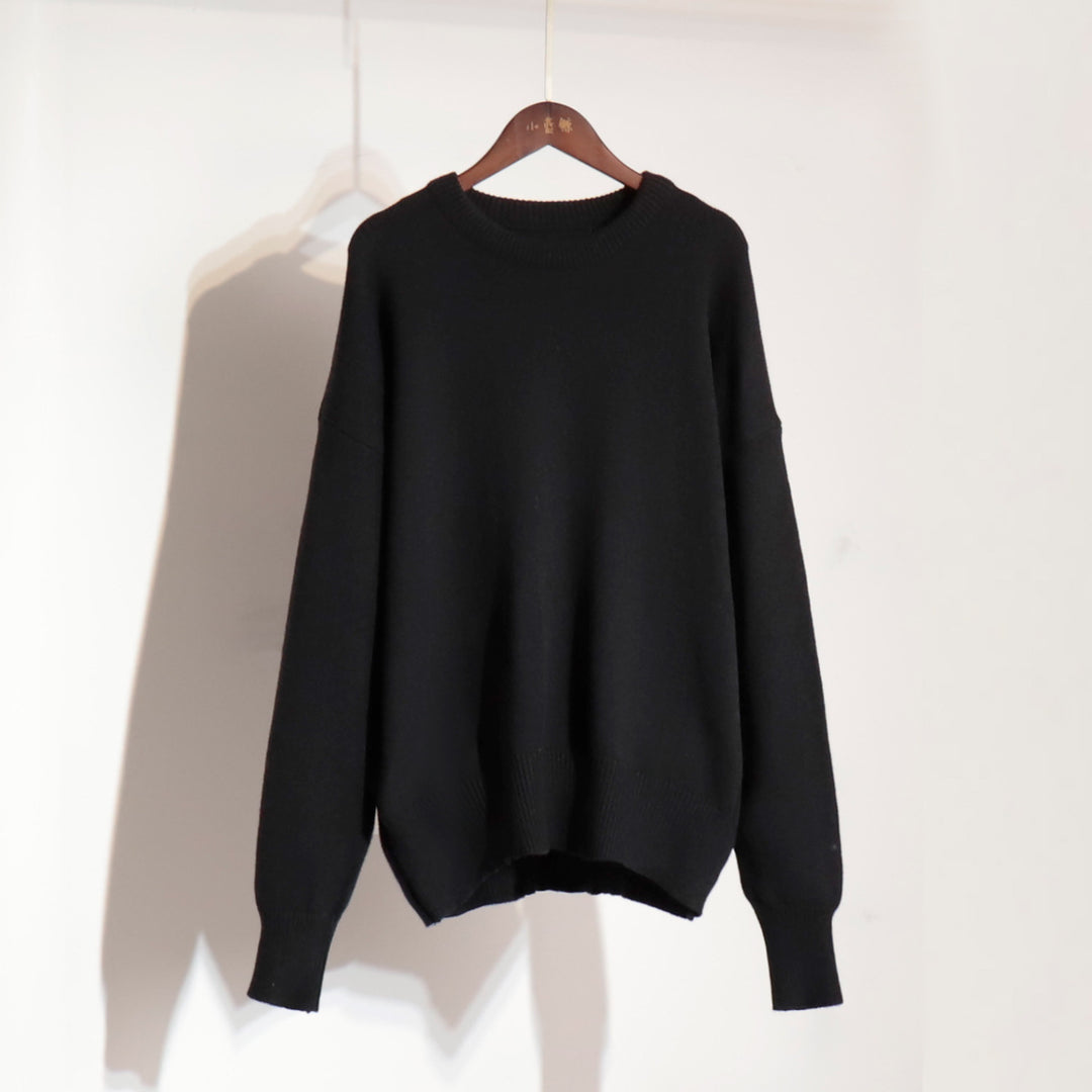 Damen Bequemer Oversized Pullover aus hochwertigem Strick EB