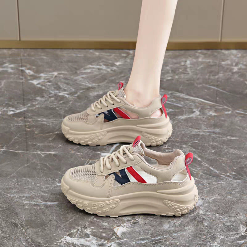 Damen Sportliche Sneakers mit atmungsaktivem Netz-Obermaterial von EB