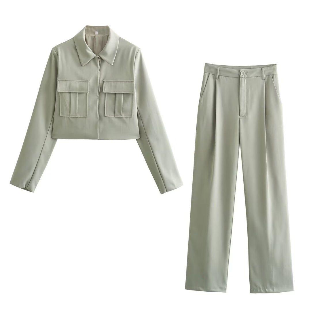 Damen Weite Tuchhose mit eleganter Bundfalte EB