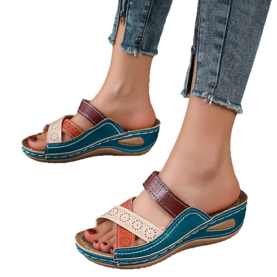Damen Komfortable Clogs mit modischem Riemendesign EB