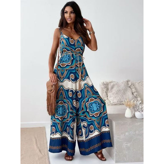 Damen Bohemian Weitbeiniger Bodysuit EB