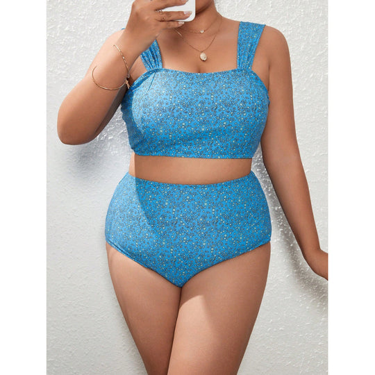 Damen Crop-Top Bikini mit hohem Bund EB