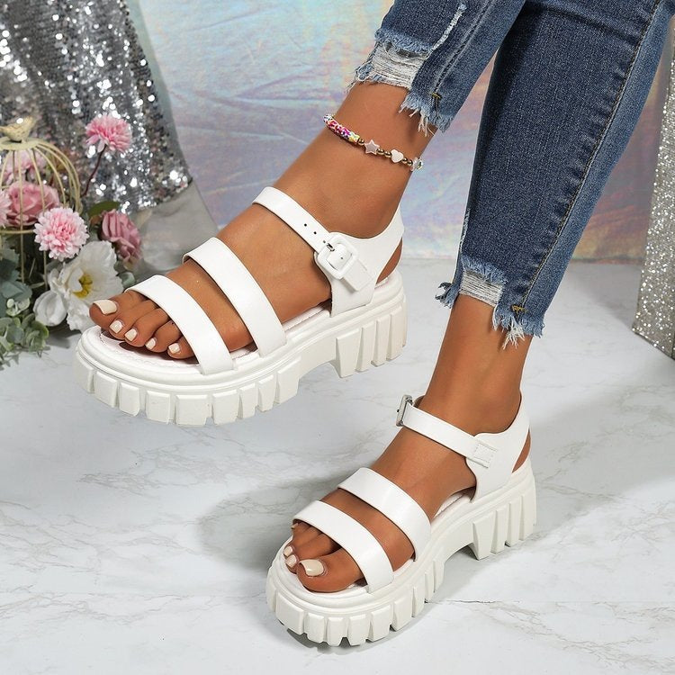 Damen Komfortable Riemensandalen mit robustem Profil EB