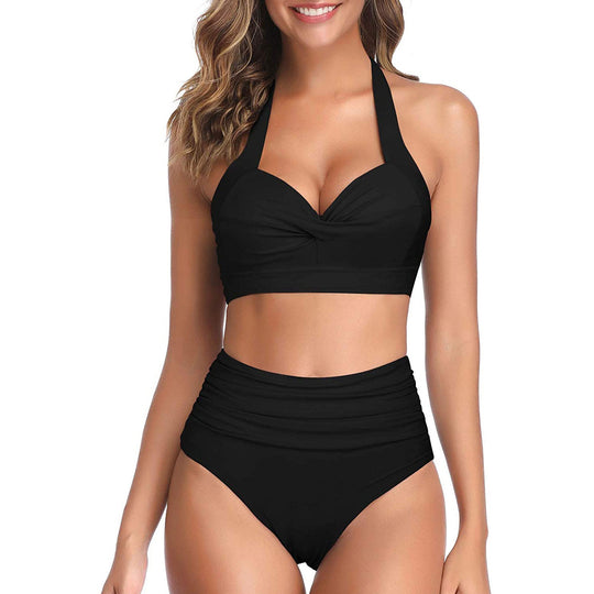 Damen Modischer Bikini mit hochgeschnittenem Höschen EB