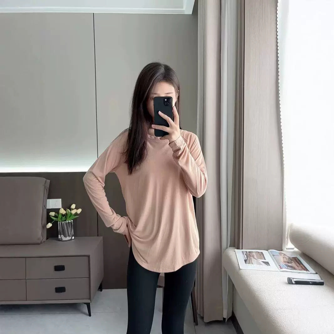 Damen lässiges Langarm-T-Shirt EB