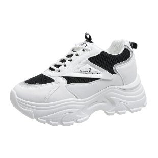 Damen modische chunky Sneakers mit dämpfender Sohle und atmungsaktivem Obermaterial EB
