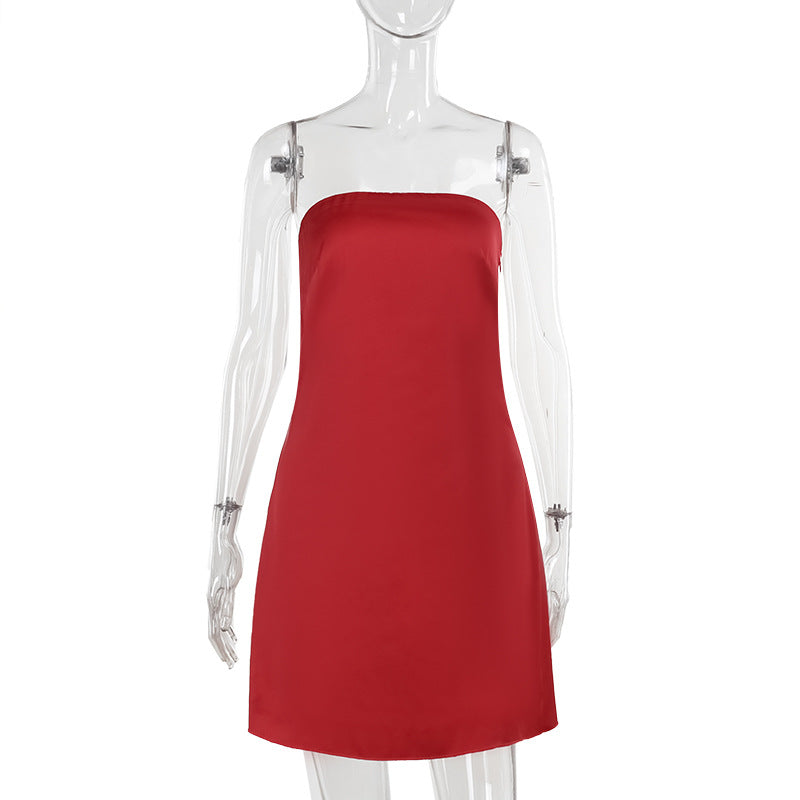 Damen ärmelloses Minikleid im schlichten Design EB