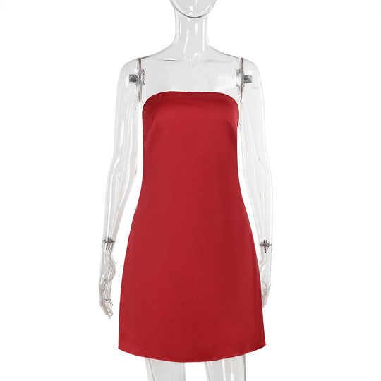 Damen ärmelloses Minikleid im schlichten Design EB