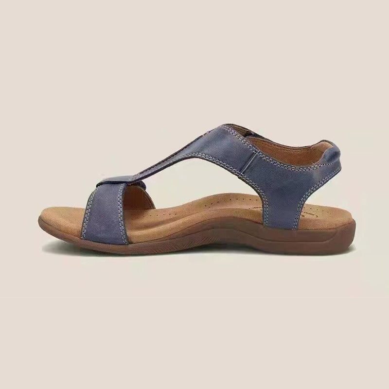 Damen Bequeme Sandalen mit anatomischem Fußbett und verstellbaren Riemen EB