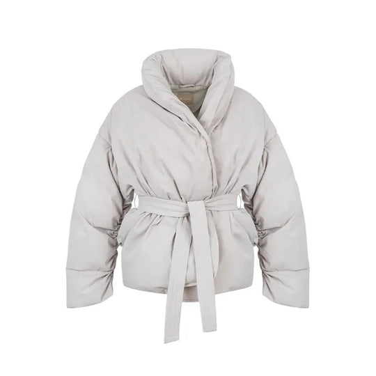 Damen Praktische und modische Daunenjacke mit Gürtel EB