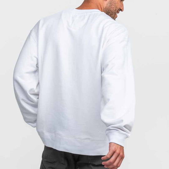 Herren lässiger Rundhals-Sweatshirt mit Vintage-Waschung und bequemen Bund EB