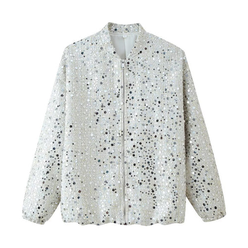 Damen modische Pailletten-Jacke EB