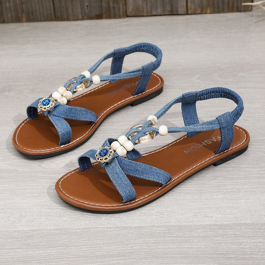 Damen Komfortable und stilvolle geflochtene Sandalen EB