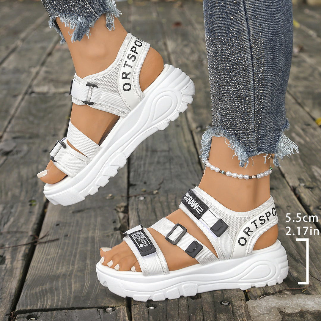 Damen Sportliche Sandalen mit verstellbarem Riemen und rutschfester Sohle EB