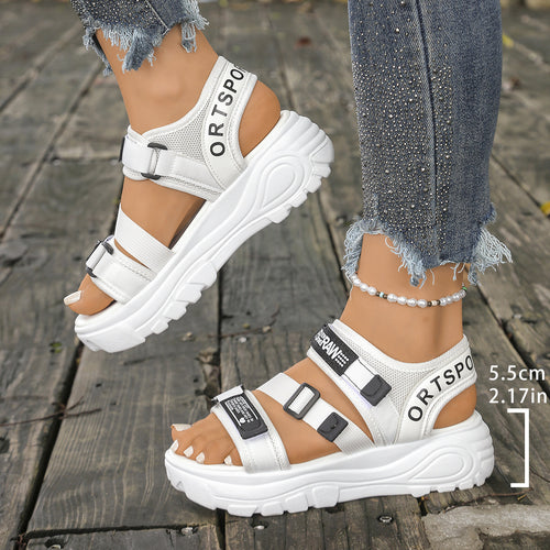 Damen Sportliche Sandalen mit verstellbarem Riemen und rutschfester Sohle EB