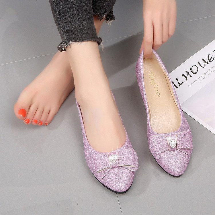 Damen Ballerinas mit dekorativem Schleifen-Design EB
