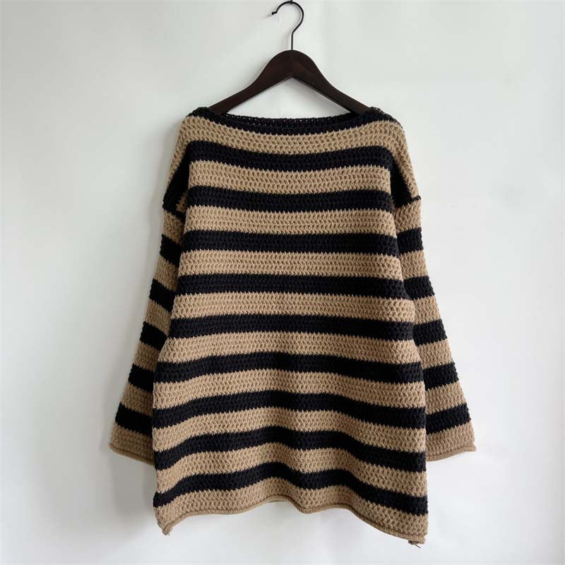 EB | Gestreifter Strickpullover Mit Sanften Farben