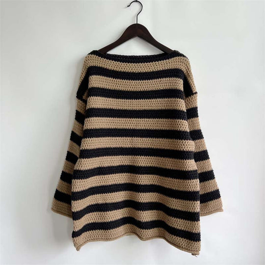 EB | Gestreifter Strickpullover Mit Sanften Farben