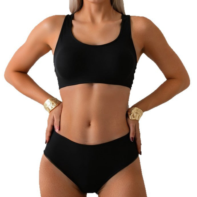 Damen Sportlicher Bikini mit körperbetontem Schnitt EB